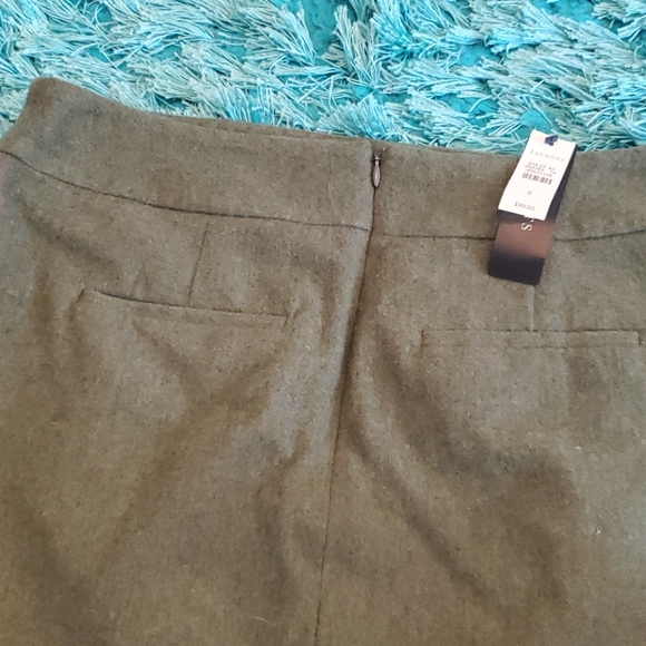 nwt women's talbots green wool skirt $99 sz 6 - Picture 4 of 5